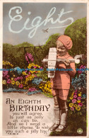 R116054 An Eight Birthday. Boy With Toy Aeroplane. Rotary - World