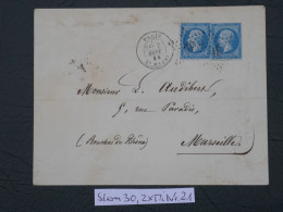 FRANCE LETTRE  1864   ETOILE DE PARIS N°30   A MARSEILLE  +2X N°22+ AFF. INTERESSANT+DP9 - 1849-1876: Période Classique