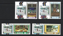 Nauru 1983 Independence 15th Anniversary Set Of 4 With Tabs MNH - Nauru