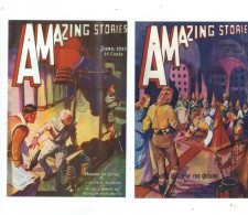 AMERCAN COMIC BOOK  ART COVERS ON 2 POSTCARDS  SCIENCE  FICTION    LOT FOURTEEN - Contemporánea (desde 1950)