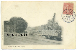 CPA Précurseur - 27 - Eure - CHARLEVAL Proche Fleury Sur Andelle - Gare - Chargement D'un Wagon - Train - Peu Commune - Lyons-la-Forêt