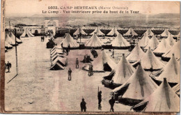 MAROC - Camp BERTEAUX (Maroc Oriental) Le Camp Vue Intérieure Prise Du Haut De La Tour (pli Coté Gauche) - Autres & Non Classés
