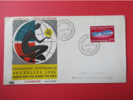 Marcophilie - Enveloppe - Luxembourg - Exposition Universelle Bruxelles 1958 - FDC