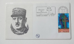 1987  ENVELOPPE MEMORIAL DU GENERAL DE GAULLE.....COLOMBEY LES 2 EGLISES - Other & Unclassified