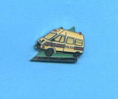 Rare Pins Police Laon Camionette Fourgon  E146 - Police