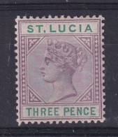 St Lucia: 1891/98   QV   SG47    3d   [Die II]   MNH - St.Lucia (...-1978)