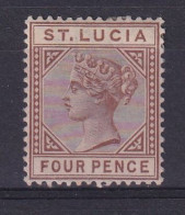 St Lucia: 1891/98   QV   SG48    4d   [Die II]   MH - Ste Lucie (...-1978)