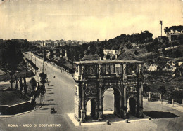 ROME, LAZIO, ARCH OF CONSTANTINE, ARCHITECTURE, CAR, ITALY, POSTCARD - Autres Monuments, édifices