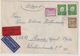 Berlin: 10 Pfg. Heuß-Medaillon Im Waager. Paar Auf Eilb.-LP-Brief - Lettres & Documents