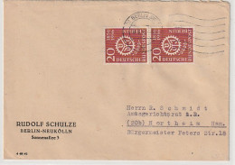 Berlin: Ingenieursverein 20 Pfg. Als MeF, Auf Fernbrief, 1956 - Briefe U. Dokumente
