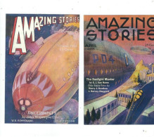 AMERCAN COMIC BOOK  ART COVERS ON 2 POSTCARDS  SCIENCE  FICTION    LOT SIXTEEN - Contemporánea (desde 1950)