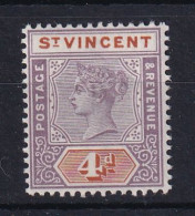 St Vincent: 1899   QV    SG71     4d   MH - St.Vincent (...-1979)