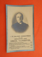 Priester - Pastoor Emiel Vanhevel Geboren Te Moere 1881 Overleden Te Thourout  1928   (2scans) - Religion & Esotérisme