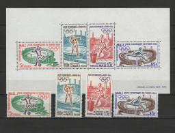 Mali 1964 Olympic Games Tokyo, Football Soccer, Boxing, Athletics Set Of 4 + S/s MNH - Zomer 1964: Tokyo