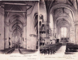  89 - Yonne - SAINT BRIS Le VINEUX -  L'église - La Nef - Pourtour Du Choeur - LOT 2 CARTES - Saint Bris Le Vineux