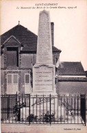89 - Yonne - SAINT CLEMENT - Le Monument Aux Morts De La Guerre 1914-18 - Saint Clement