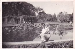 Photo Originale -militaria - Cambodge -Cochinchine -1953 - PHNOM PEN- Au Jardin Botanique - - War, Military