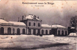 88 - Vosges -  REMIREMONT - Place De La Gare Sous La Neige - Remiremont