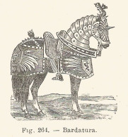 Bardatura - 1924 Xilografia D'epoca - Vintage Engraving - Gravure - Advertising