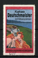 Reklamemarke Kakao Deutschmeister Mit Silberprämien, Petzold & Aulhorn AG, Dresden-A., Germanin  - Vignetten (Erinnophilie)