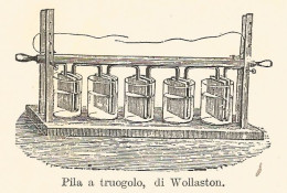 Pila A Truogolo Di Wollaston - 1929 Xilografia - Old Engraving - Gravure - Werbung