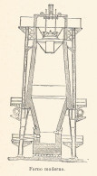 Forno Moderno - 1926 Xilografia D'epoca  - Vintage Engraving - Gravure - Werbung