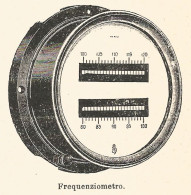 Frequenziometro - 1926 Xilografia D'epoca - Vintage Engraving - Gravure - Reclame