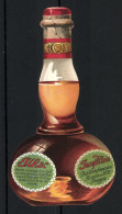 Reklamemarke Ilka, Josef Klein, Distillerie Francaise, Prague, Flaschenform  - Erinofilia