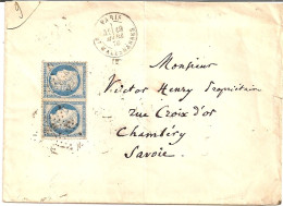 1F10 --- PARIS BT MALESHERBES Etoile 37 Paire 25c Cérès (2è échelon De Poids) - 1849-1876: Période Classique