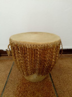 Tamburo In Pelle Tribale Africana Vintage - Strumenti Musicali