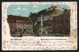 AK Kulmbach, Marktplatz Mit Luitpoldbrunnen  - Kulmbach