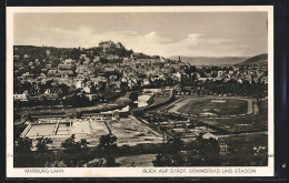 AK Marburg /Lahn, Blick Auf Städtisches Sommerbad Und Stadion  - Marburg