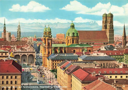 ALLEMAGNE - München - Blick Auf Feldherrnhalle - Theatiner - U. Frauenkirche - Animé - Colorisé - Carte Postale - Muenchen