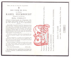 DP Karel Eeckhoudt ° Dendermonde 1895 † 1954 X Hilda Cobbaut // Vermeir Peleman Goossens - Images Religieuses