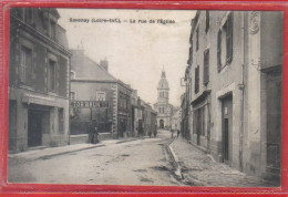 Carte Postale 44. Savenay  Rue De L'église  Très Beau Plan - Savenay