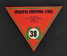 AUTOCOLLANT MOTO SHOPPING ETOILE - PARIS 17 - MAGASIN COMMERCE - Autocollants