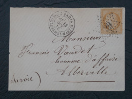 FRANCE  LETTRE  FRAGMENT  1873  ETOILE DE PARIS N°39   A ALBERTVILLE + CERES 40C + AFF. INTERESSANT+DP9 - 1849-1876: Période Classique