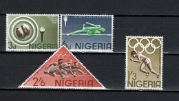 Nigeria 1964 Olympic Games Tokyo, Boxing, Athletics Set Of 4 MNH - Sommer 1964: Tokio