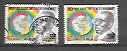 TIMBRE OBLITERE DE COTE D'IVOIRE DE 2006 N° MICHEL 1481/82 - Ivoorkust (1960-...)