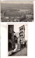 38 - VIENNE- SUR- LE RHONE - EGLISE ROMANE DE SAINT- ANDRE LE BAS - Cathedrale  - 2 Cartes Postales Ancienne - Vienne