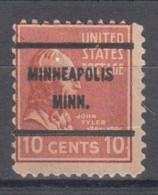 USA Precancel Vorausentwertungen Preo Bureau Minnesota, Minneapolis 815-61 - Preobliterati