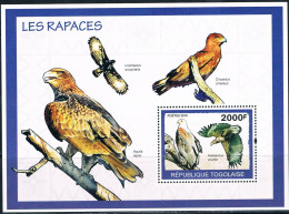 Bloc Sheet Oiseaux Rapaces Aigles Birds Of Prey Eagles Raptors   Neuf  MNH **  Togo 2010 - Águilas & Aves De Presa