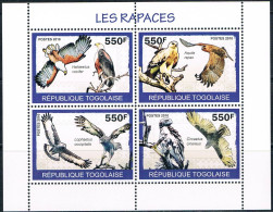 Bloc Sheet Oiseaux Rapaces Aigles Birds Of Prey Eagles Raptors   Neuf  MNH **  Togo 2010 - Eagles & Birds Of Prey