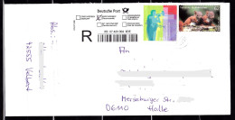 MiNr. 3065 + 3124, Evangelische Posaunenchöre, Auf E-Brief Von Velbert Nach Halle/Saale, E-14 - Brieven En Documenten