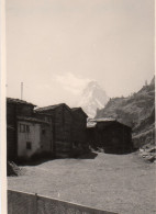 Photographie Vintage Photo Snapshot Suisse Valais Zermatt Matterhorn - Plaatsen