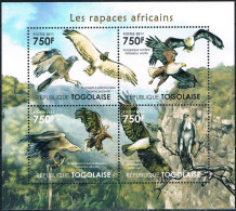 Bloc Sheet Oiseaux Rapaces Aigles Birds Of Prey Eagles Raptors   Neuf  MNH **  Togo 2011 - Eagles & Birds Of Prey