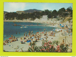 83 BANDOL N°1248 La Plage De Rènecros Baignade Pédalos VOIR DOS Et Flamme De La Cadière D'Azur En 1971 - Bandol