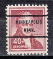 USA Precancel Vorausentwertungen Preo Bureau Minnesota, Minneapolis 1050-71 - Vorausentwertungen
