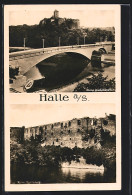 AK Halle A. S., Ruine Giebichenstein, Ruine Moritzburg  - Altri & Non Classificati