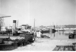Photographie Vintage Photo Snapshot Bateau Boat Le Havre Port - Lugares